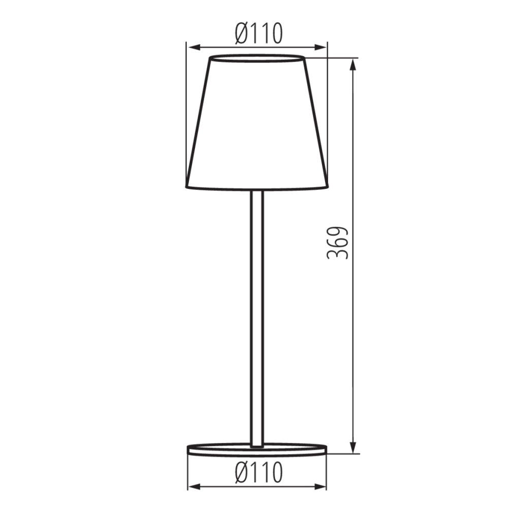 Lampada tavolo Kanlux INITA LED grigia dimmer USB-C IP54
