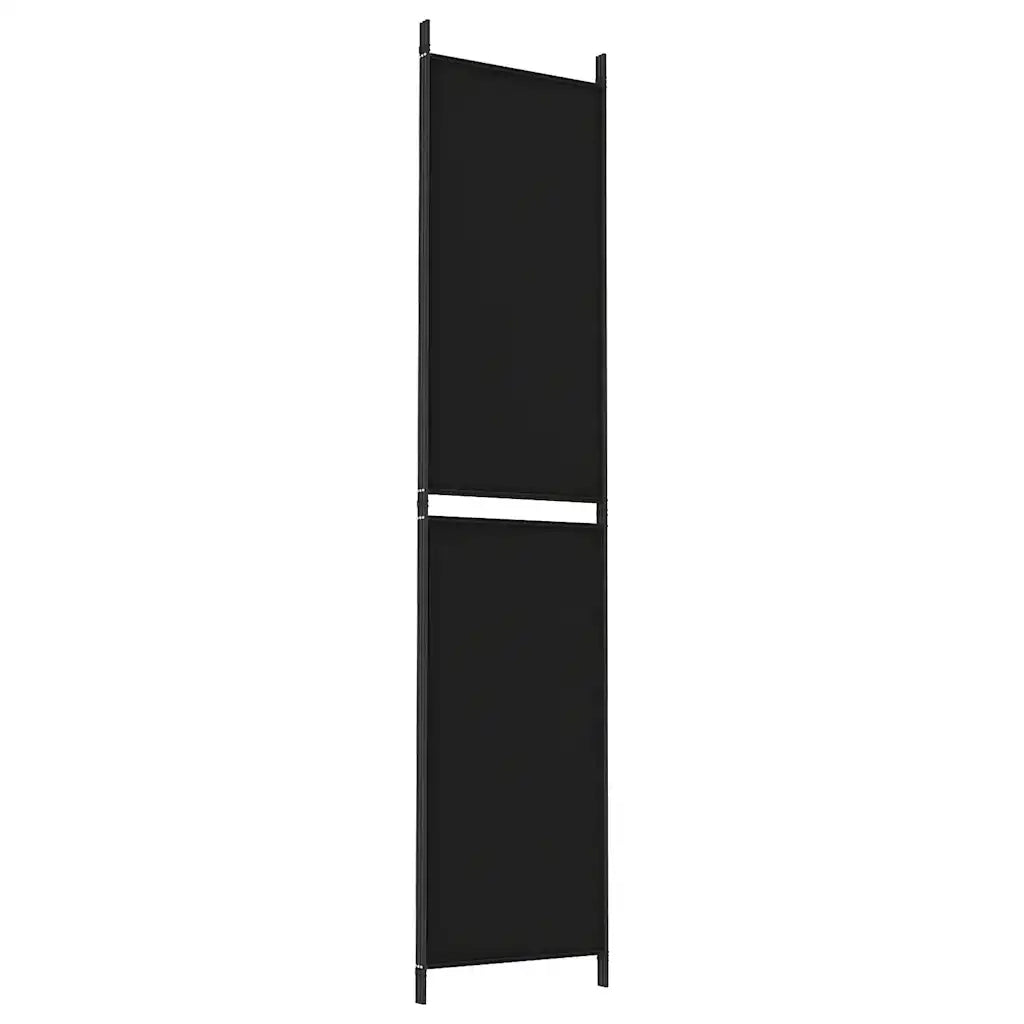 Divisorio Ambienti | Divider per stanze | Paravento a 3 Pannelli Nero 150x220 cm in Tessuto