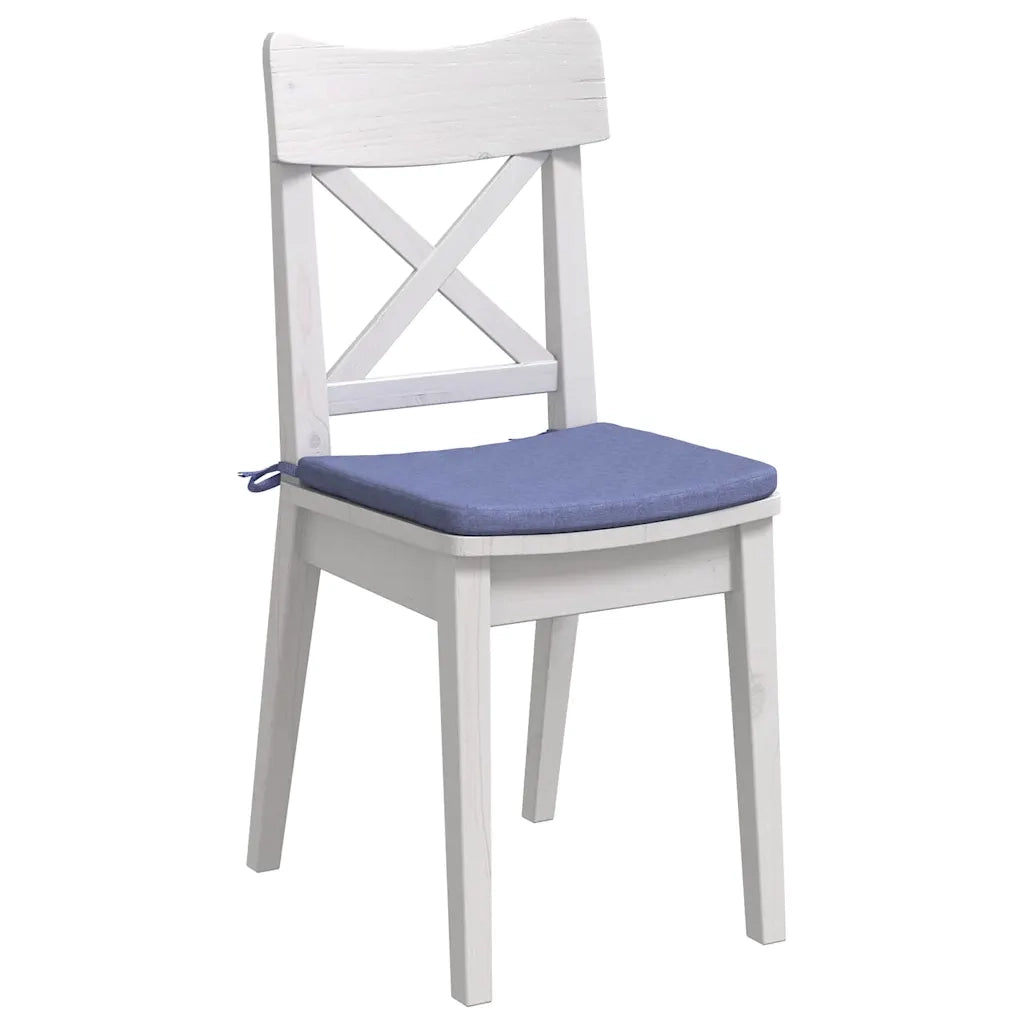 Cuscini per Seduta 4 pz | Cuscini per sedie Blu jeans 40 x 40 x 3 cm Tessuto
