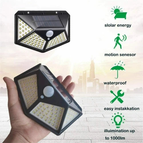12 pezzi faretti a LED con pannello solare per esterno giardino garage CASA