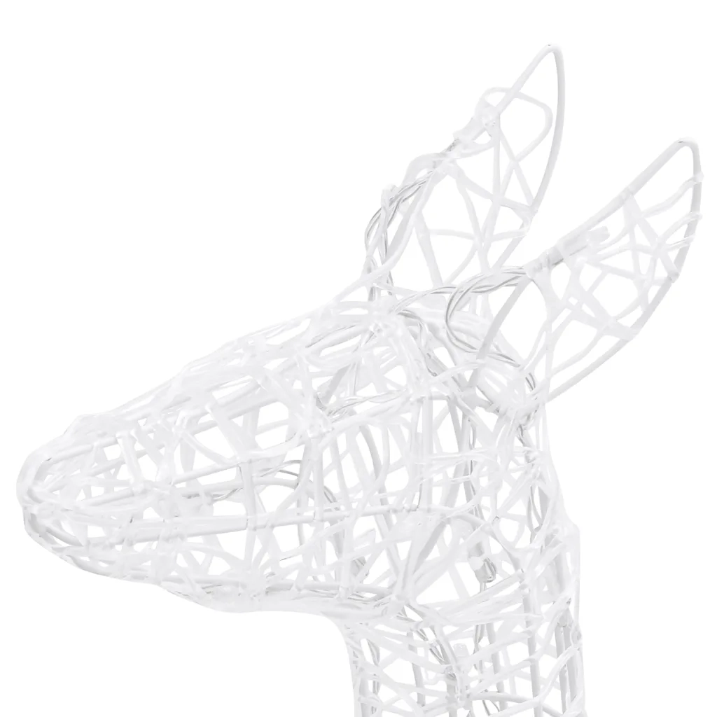 Famiglia di Renne di Natale 160 LED Bianco Caldo in Acrilico CFW5141196