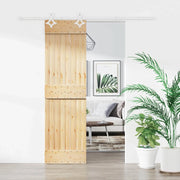 Porta scorrevole Naturale e Bianco 70 x 210 cm 3445101