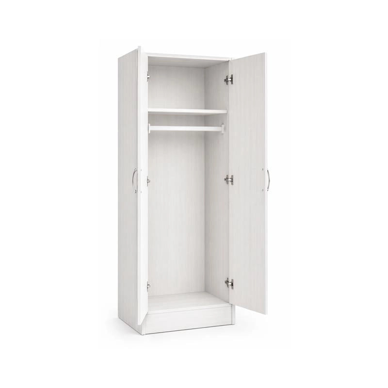 ARMADIO DA ARREDO IN LEGNO BIANCO CON DUE ANTE DIMENSIONI 60X42X180 CM