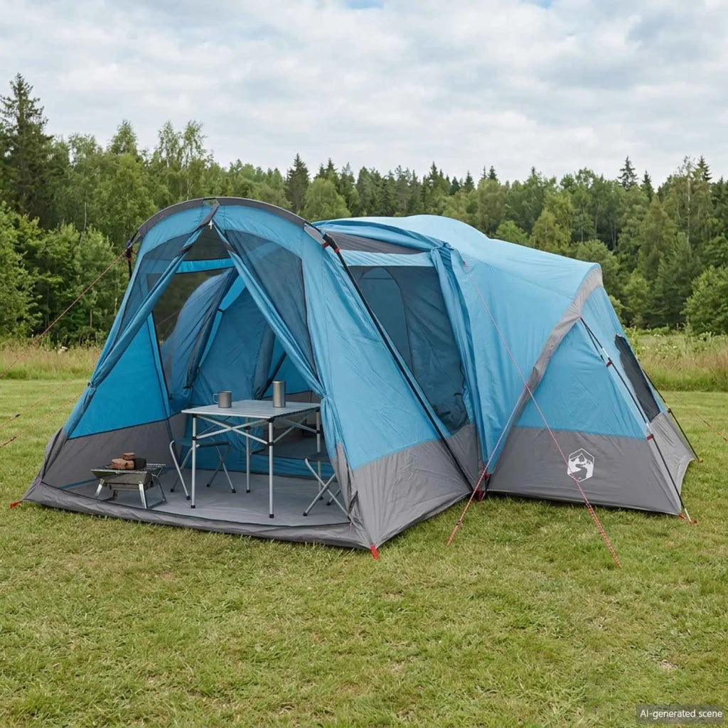 Tenda a capanna con copertura impermeabile 10 persona Blu 42042255