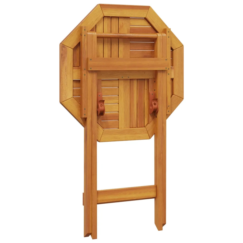 Tavolo da Giardino Pieghevole Ã˜60x75cm Legno Massello di Acacia