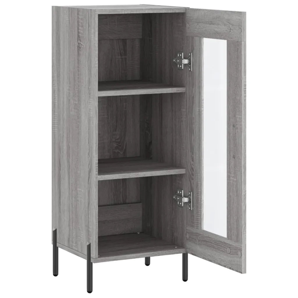 Credenza-Buffet-Armadio da cucina Grigio Sonoma 34,5x34x90 cm in Legno Multistrato 513087