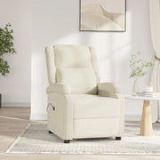 Poltrona Elettrica Reclinabile Crema in Velluto 3098402
