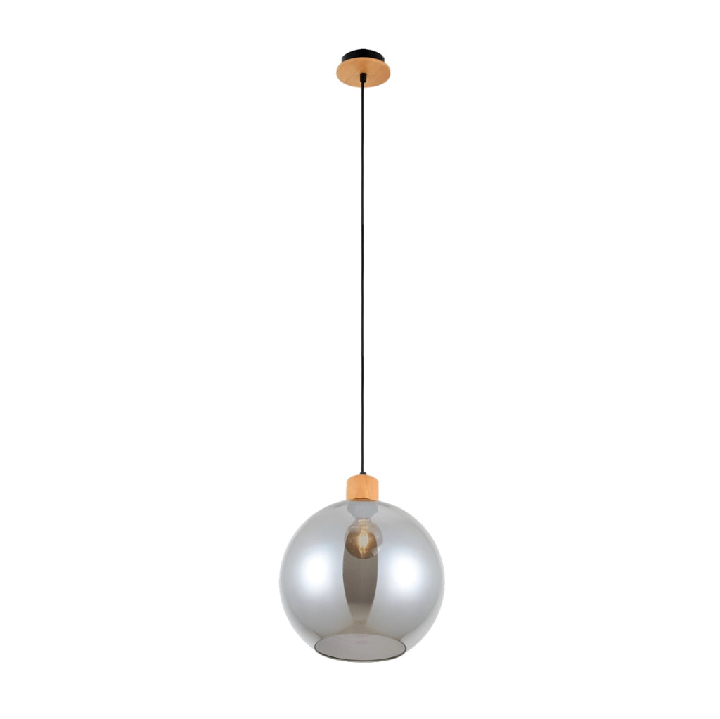 Lampada a sospensione Italux POTAN sfera fumé Ø30 E27
