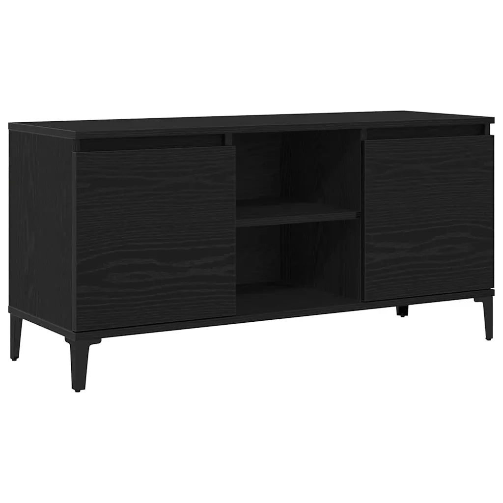 Mobile TV-Credenza per TV-Console TV Rovere Nero 102 x 35 x 50 cm Legno multistrato 838300