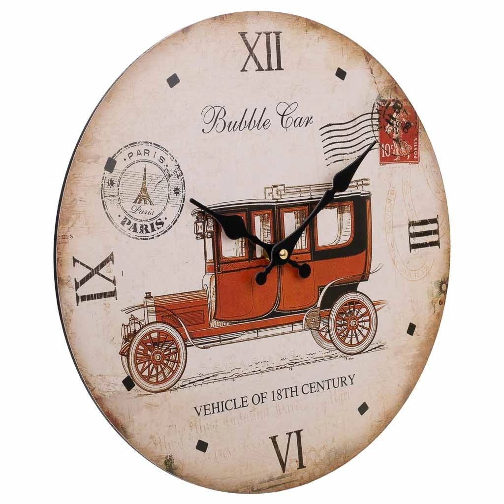 Orologio da parete in legno bianco d34x2h