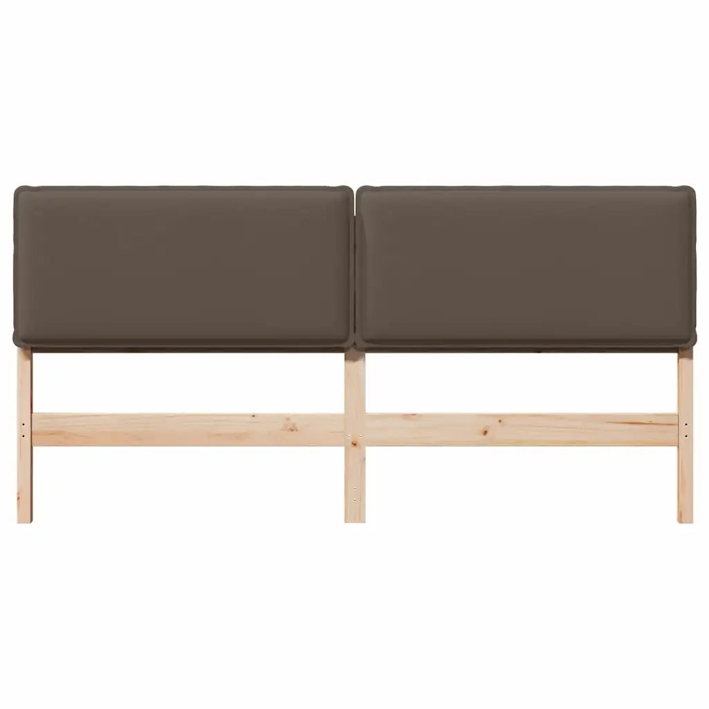 Testiera imbottita con testiera Grigio Naturale e Chiaro 180 cm