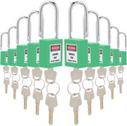 Sistemi di Blocco di Sicurezza - 10 Set - 38 mm - Barra di Blocco in Acciaio - Blocco/Tagout - Anticurvatura - Facile da Utilizzare - Chiusura a Sospensione