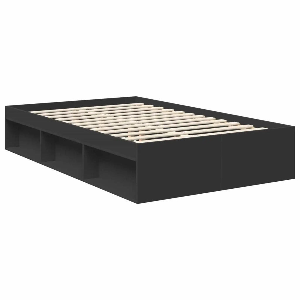 Struttura del letto Nero 120 x 200 cm Legno multistrato