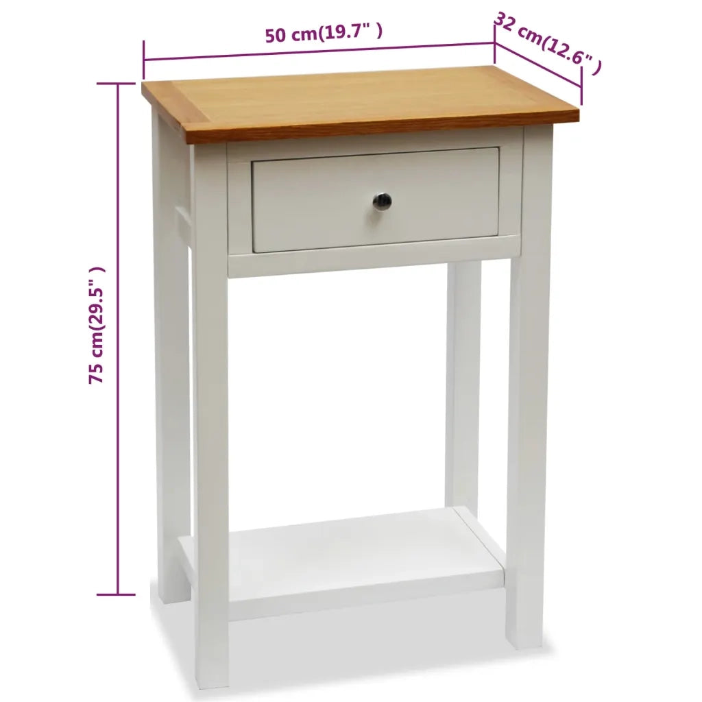 Tavolino da Salotto 50x32x75 cm in Massello di Rovere 247048