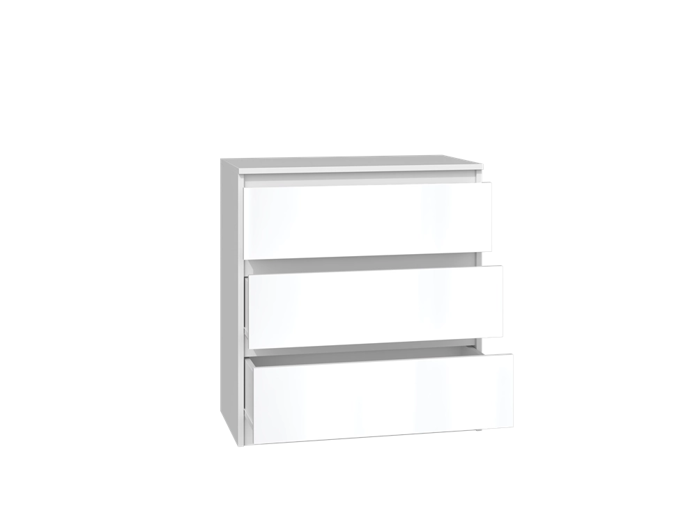 Cassettiera MALWA M3 bianco lucido per camera e soggiorno