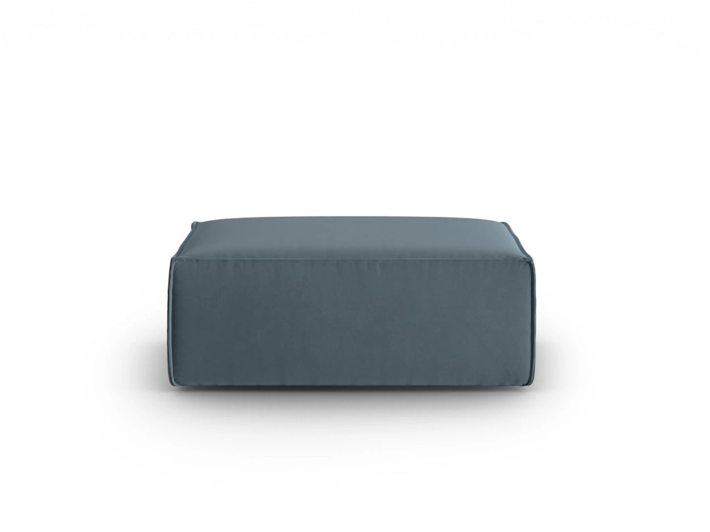 Cosmopolitan Design - Pouf "Mackay" in velluto blu pastello 