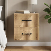 Mobiletto da notte a muro Rovere Artigianale 34,5 x 33 x 40 cm 898653