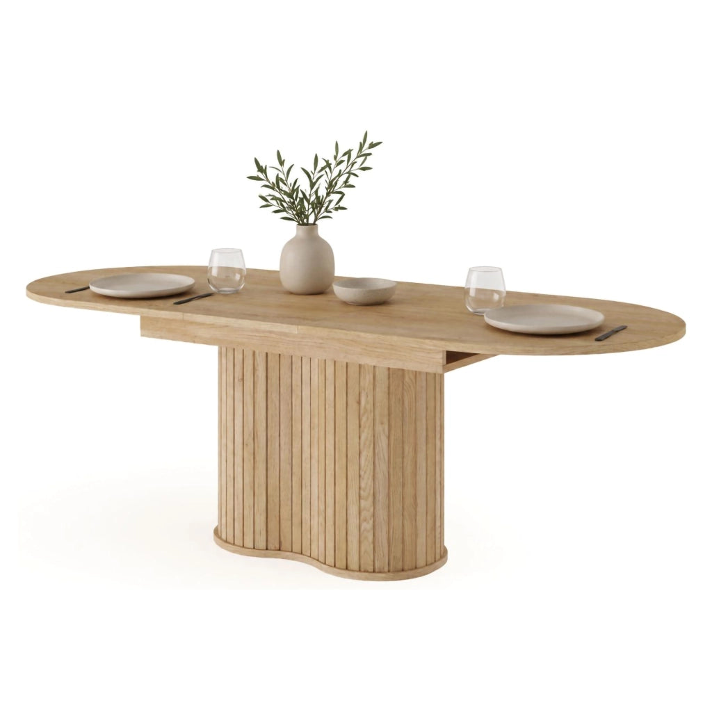 Kasota, Tavolo Allungabile 8 Posti, 180x90x76h cm Marrone Rovere