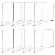 8 x Divisori Acrilico Trasparente Mensole Organizer Armadio Separatori x Scaffali