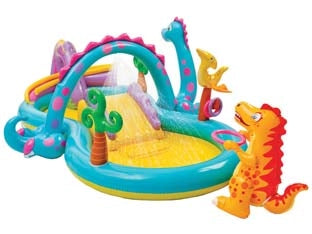 PISCINA GONFIABILE  DINOSAURI  +3 ANNI  cm. 302x229x112h. peso kg.8,10 (57135)    INTEX