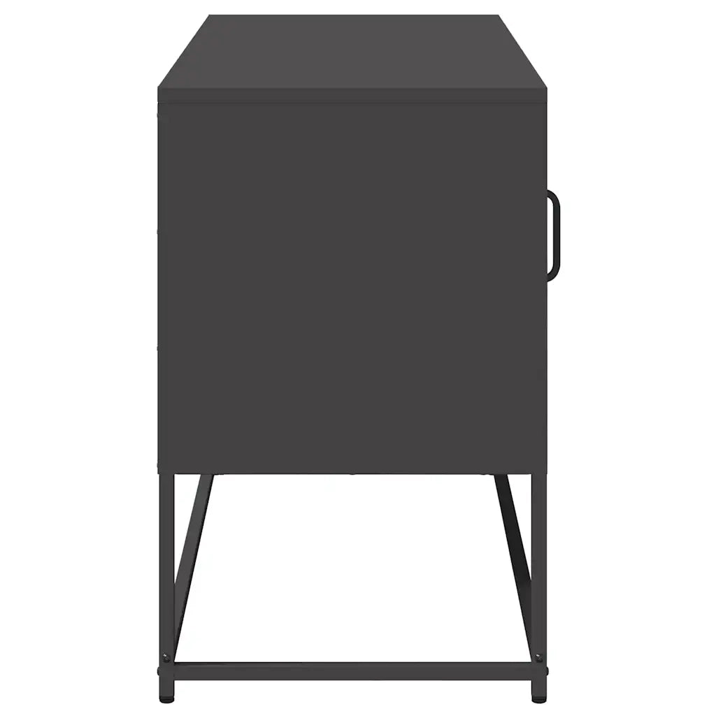 Mobile TV Nero 100,5x39x60,5 cm in Acciaio