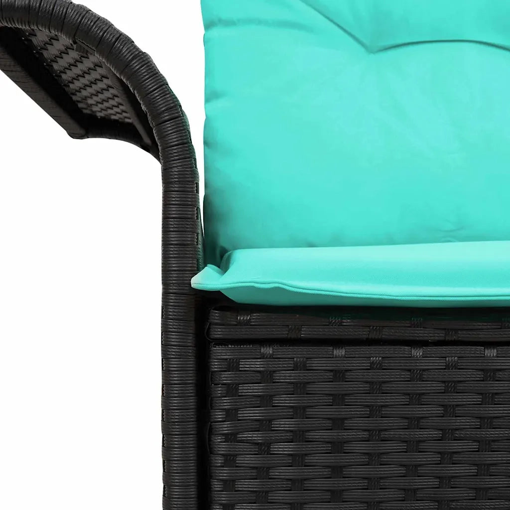 Divano da giardino con cuscino 141 x 62 x 69 cm polyrattan 42006710