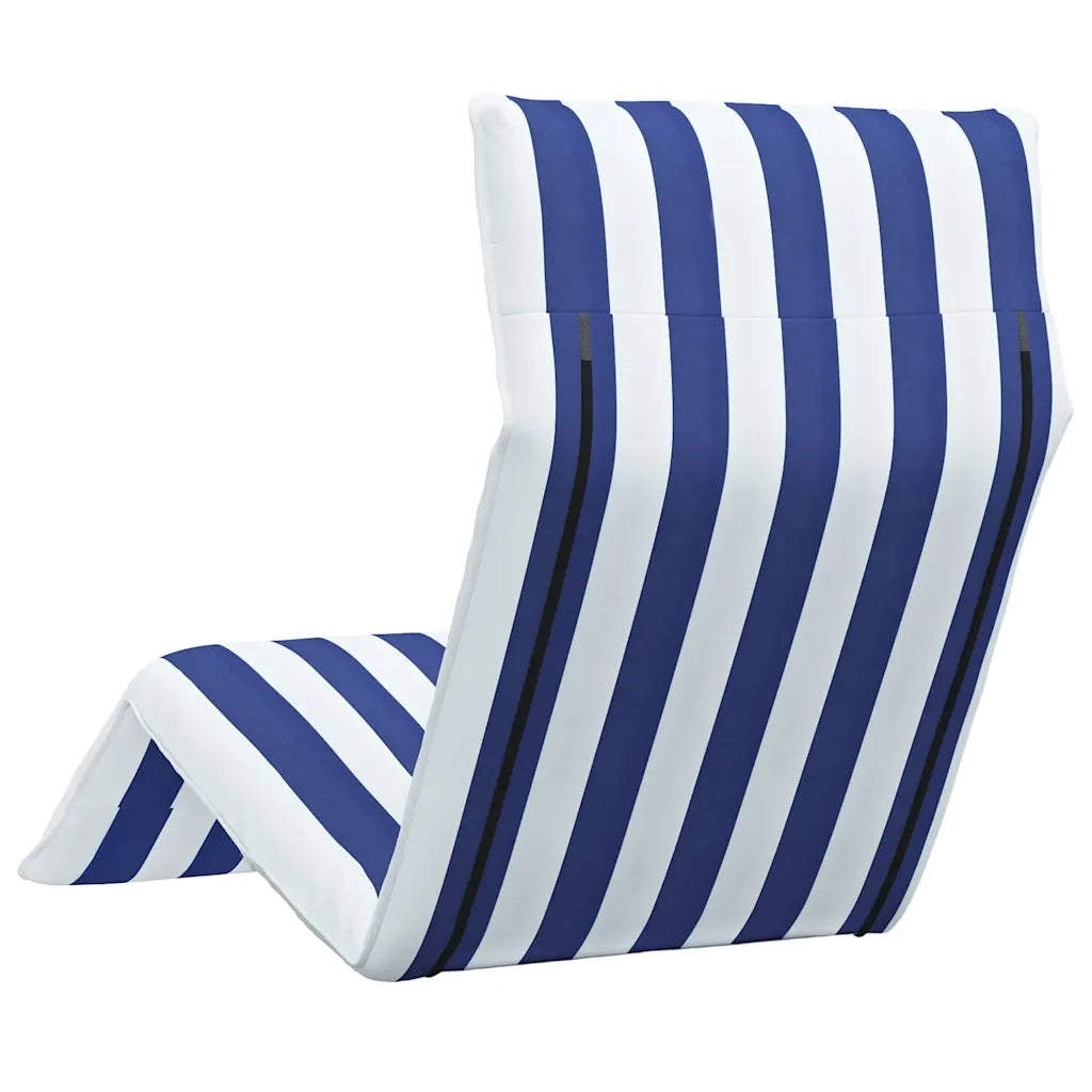 Lettino Pieghevole Blu e Bianco 175x54x8,5 cm in Tessuto Oxford 4019761