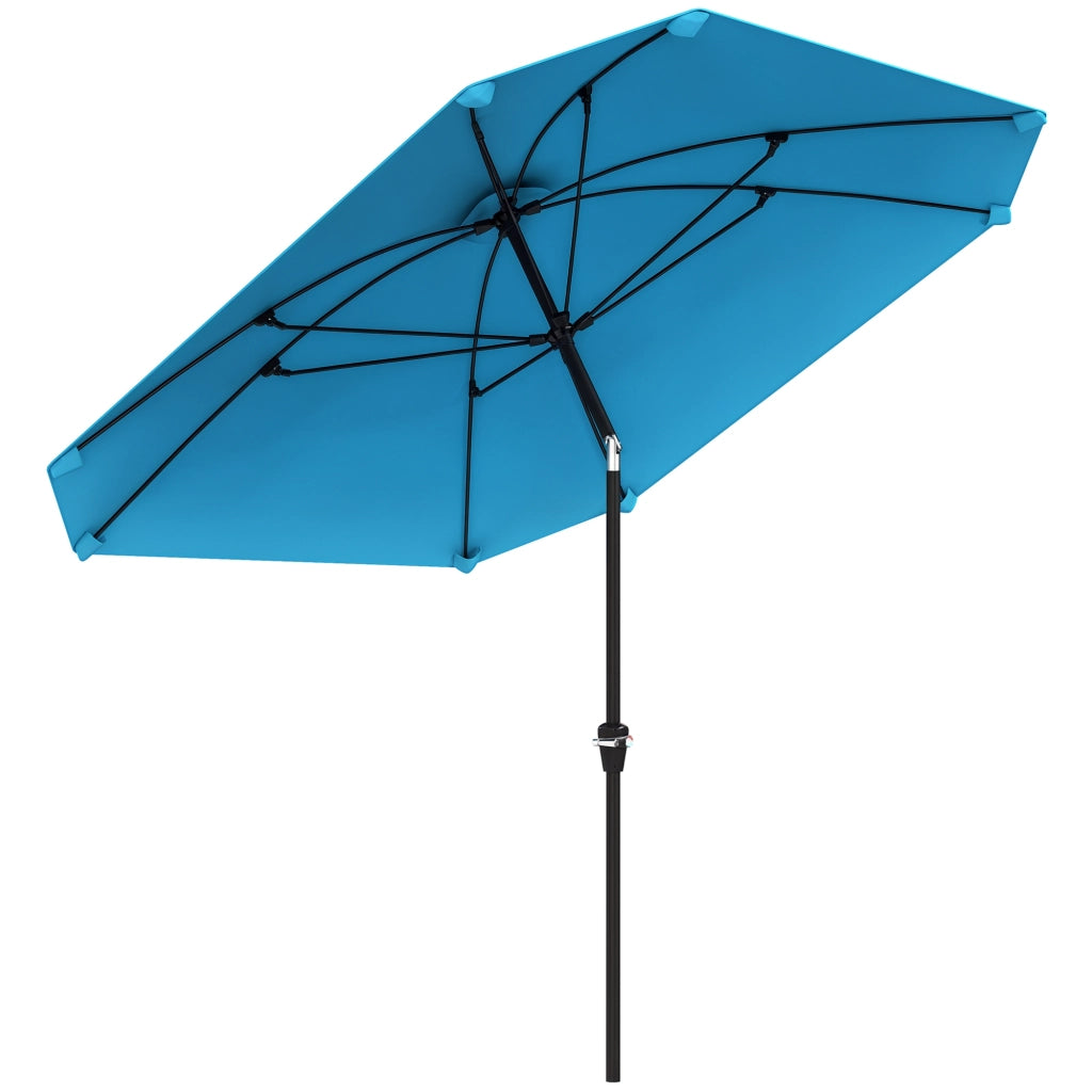 Ombrellone da Giardino 233x233 cm ¨C zephmum ¨C Impermeabile Manovella Regolabile in Altezza Poste in Alluminio