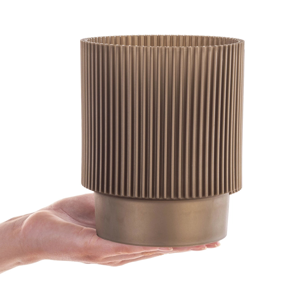 Vaso da fiori KADAX 15 cm, copripianta, vaso da fiori in plastica color oro