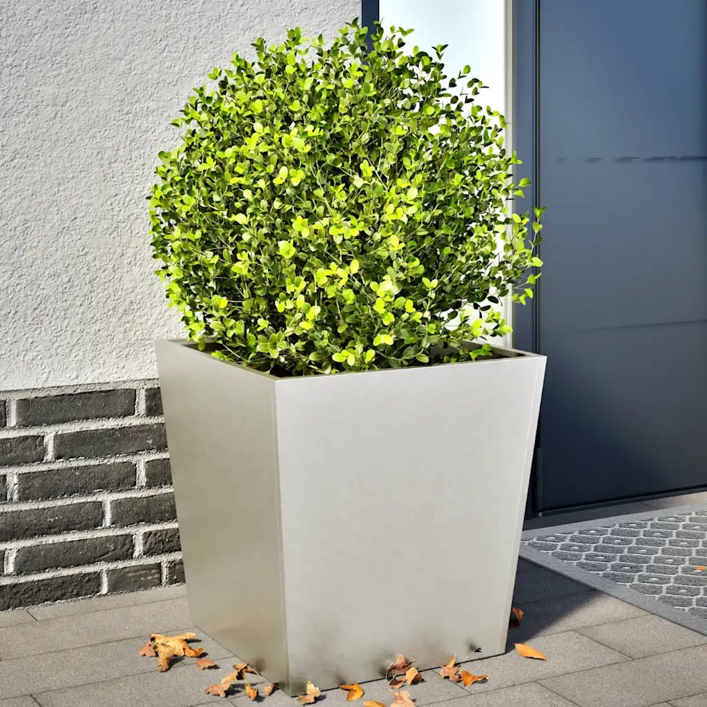 2 pz Fioriere | Cassetta per fiori | Vaso da Giardino 50x50x50 cm in Acciaio Inox