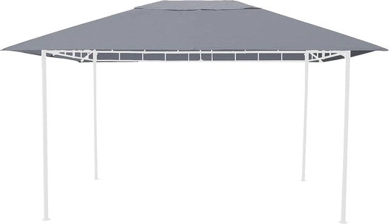 Tetto di ricambio grigio 3x4m per tenda da giardino con gazebo antico