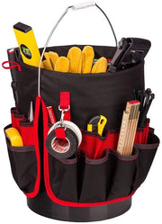Organizzatore di attrezzi Emmer - Cassetta per attrezzi pesante - Spazio di stoccaggio ampio - Nero - Cassetta per operai di fai da te - Ideale per giardino e costruzione - 10 kg Capacità di carico...