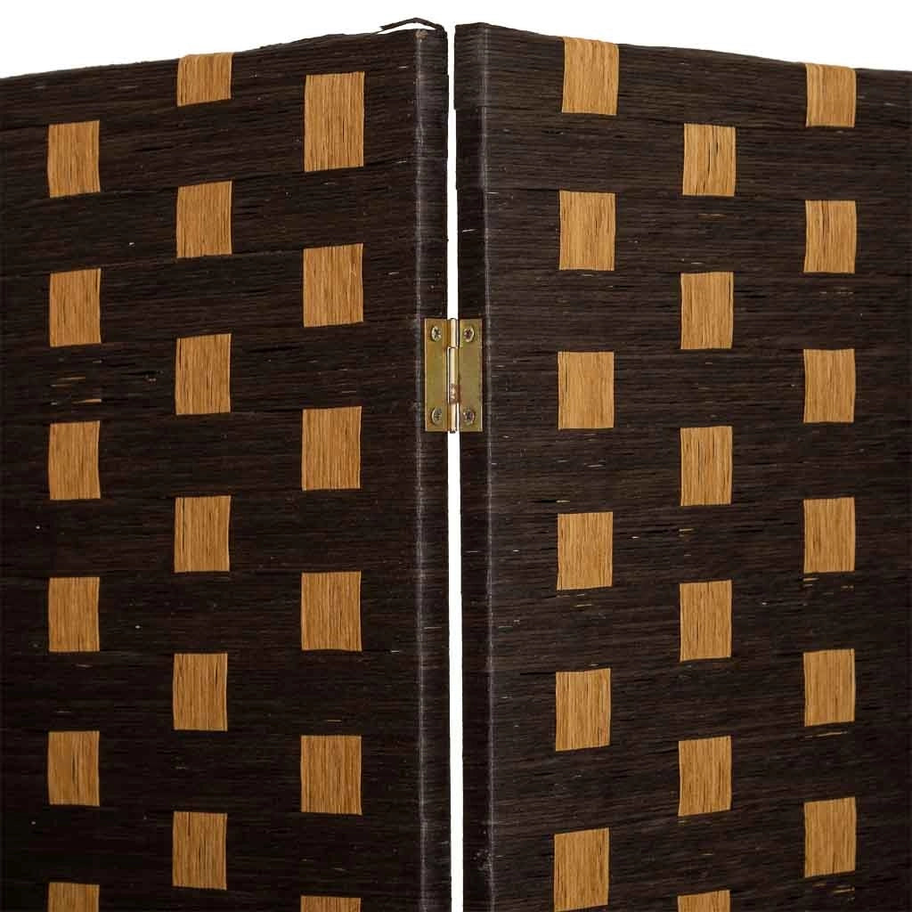Biombo de papel trenzado 4 hojas 50(x4)x3x180h cm
