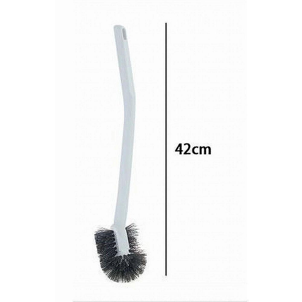 Trade Shop - Scopino Spazzola Per Pulizia Wc Bagno In Plastica Manico Lungo Curvo 42 Cm 87621 -