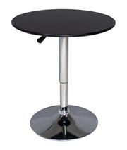 Tavolo regolabile in altezza rotondo 60 cm nero, tavolino da bar mod. Romeo TR10-D6ROAR