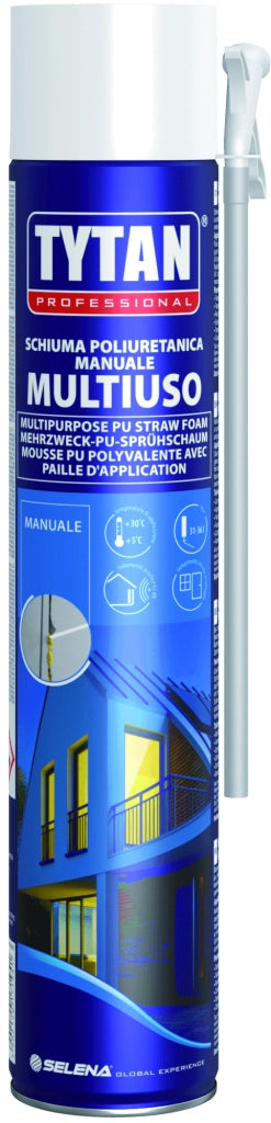 Tytan SCHIUMA POLIURETANICA UNIVERSALE MULTIUSO MANUALE ml. 750 12.00 pz