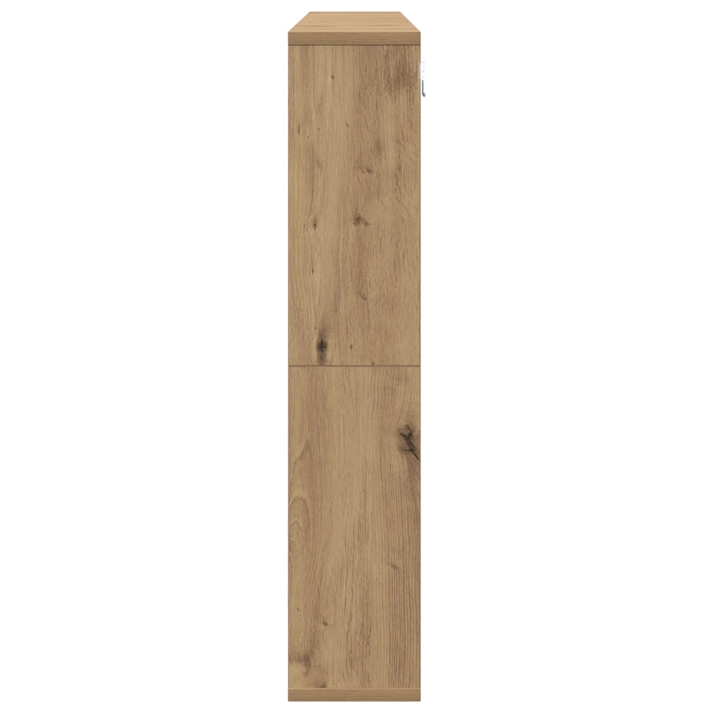 vidaXL Mobiletto per specchio rovere artigianale 91 x 15 x 76.5 cm
