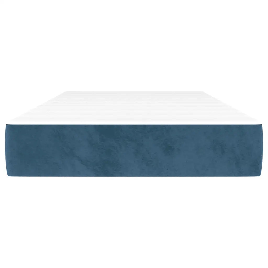 Materasso a Molle-Materasso per letto Blu Scuro 80x220x20 cm in Velluto