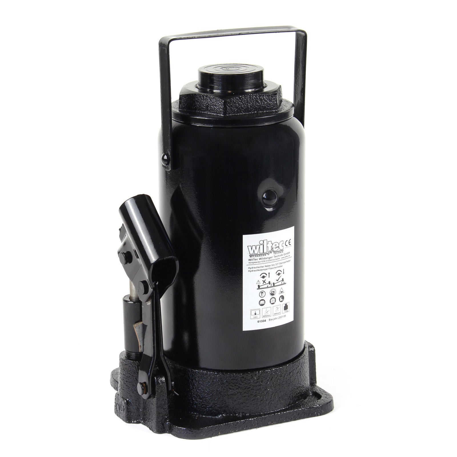 Cric a bottiglia da 32 t abbassamento lento 285-465 mm Martinetto idraulico