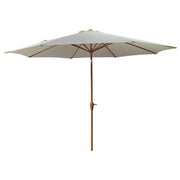 HAPUNAOmbrellone rotondo diritto diametro 3,30 m effetto legno e beige