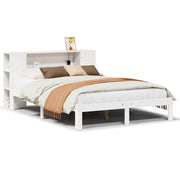 Letto matrimoniale | Letto per adulti | Letto Libreria senza Materasso Bianco 135x190 cm Legno di Pino