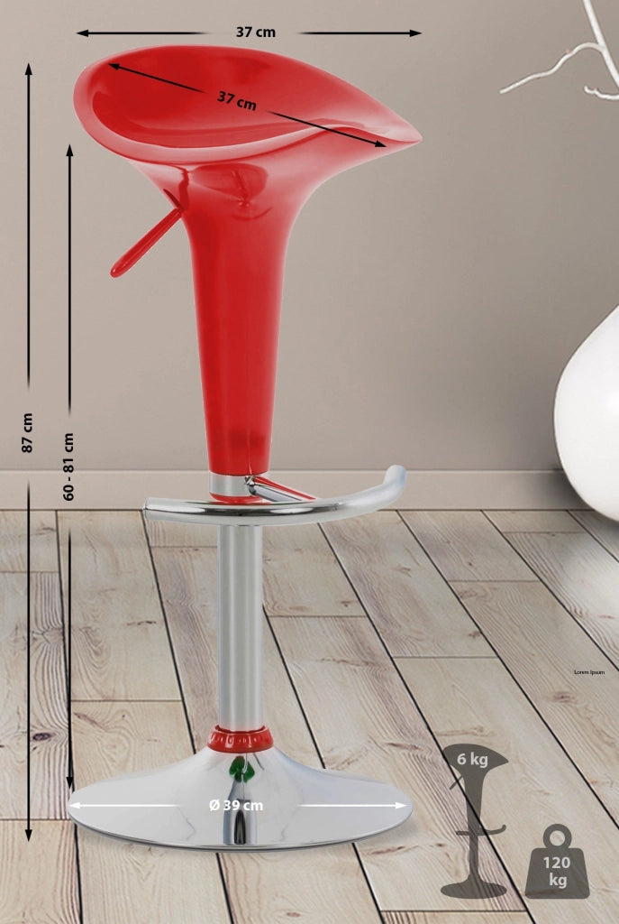 Sgabello Saddle rosso