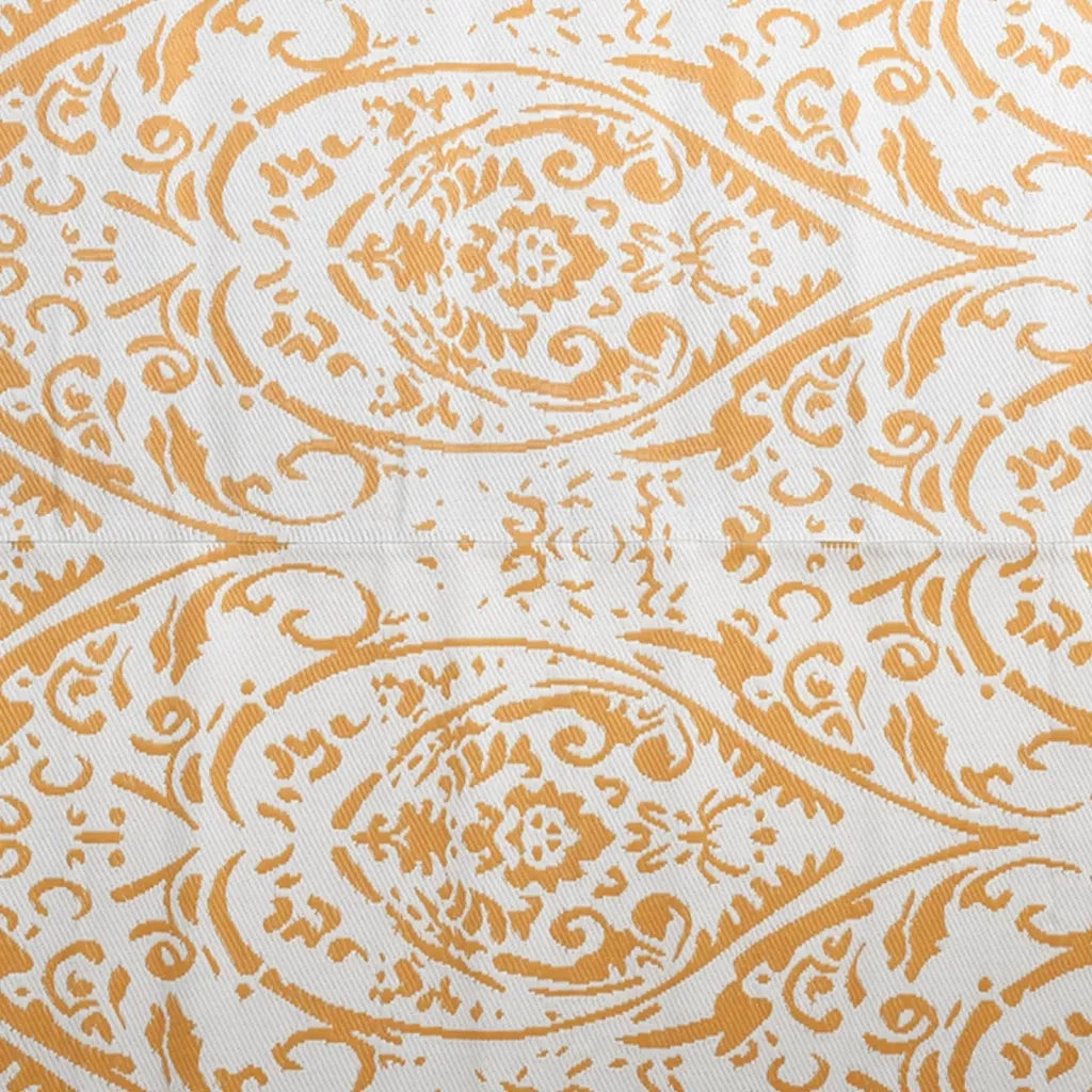 Tappeto da Esterni ARAKIL Arancione e Bianco 190x290 cm in PP 310463