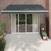 Tenda da Sole Retrattile Antracite 3,5x2,5m Tessuto e Alluminio 3154437