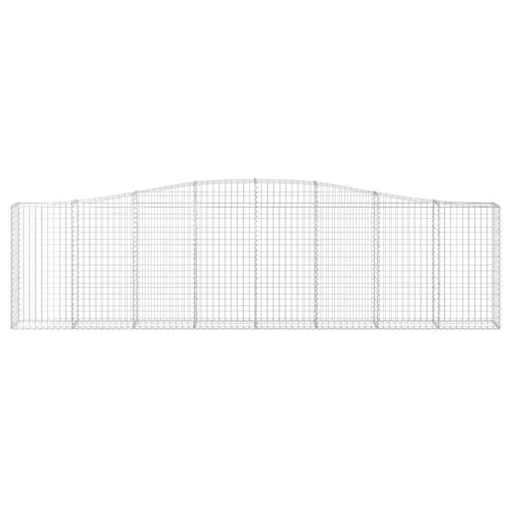 Cesti Gabbioni ad Arco 3 pz 400x30x100/120 cm Ferro Zincato 3145827