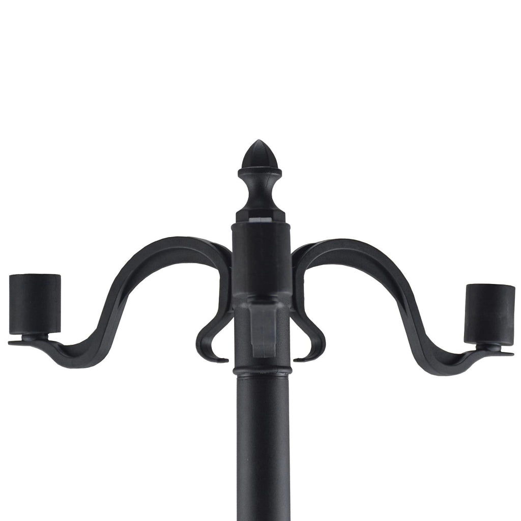 Lampione da Giardino Led a Energia Solare Nero 182.5 cm