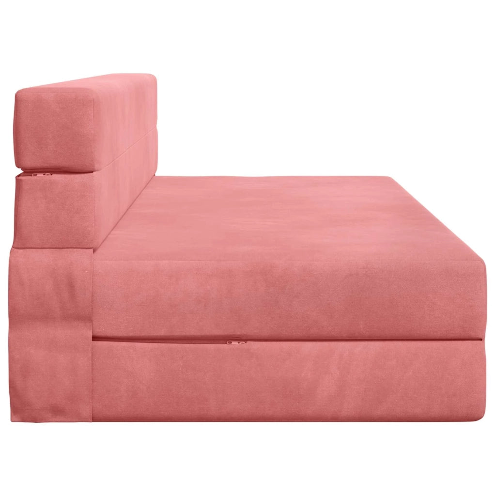 Divano Letto Pieghevole Rosa 152 x 86,5 x 60 cm Tessuto 900129