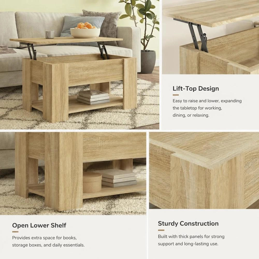 Coffee Table Sonoma Oak 79x49x41 Cm Wood Material