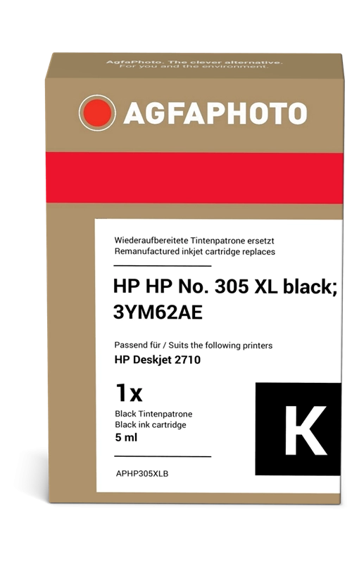 ORIGINAL Agfa Photo Cartuccia d'inchiostro nero APHP305XLB ~240 Seiten