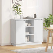 Madia LED Bianco 90 x 32 x 75 cm Legno multistrato 869682
